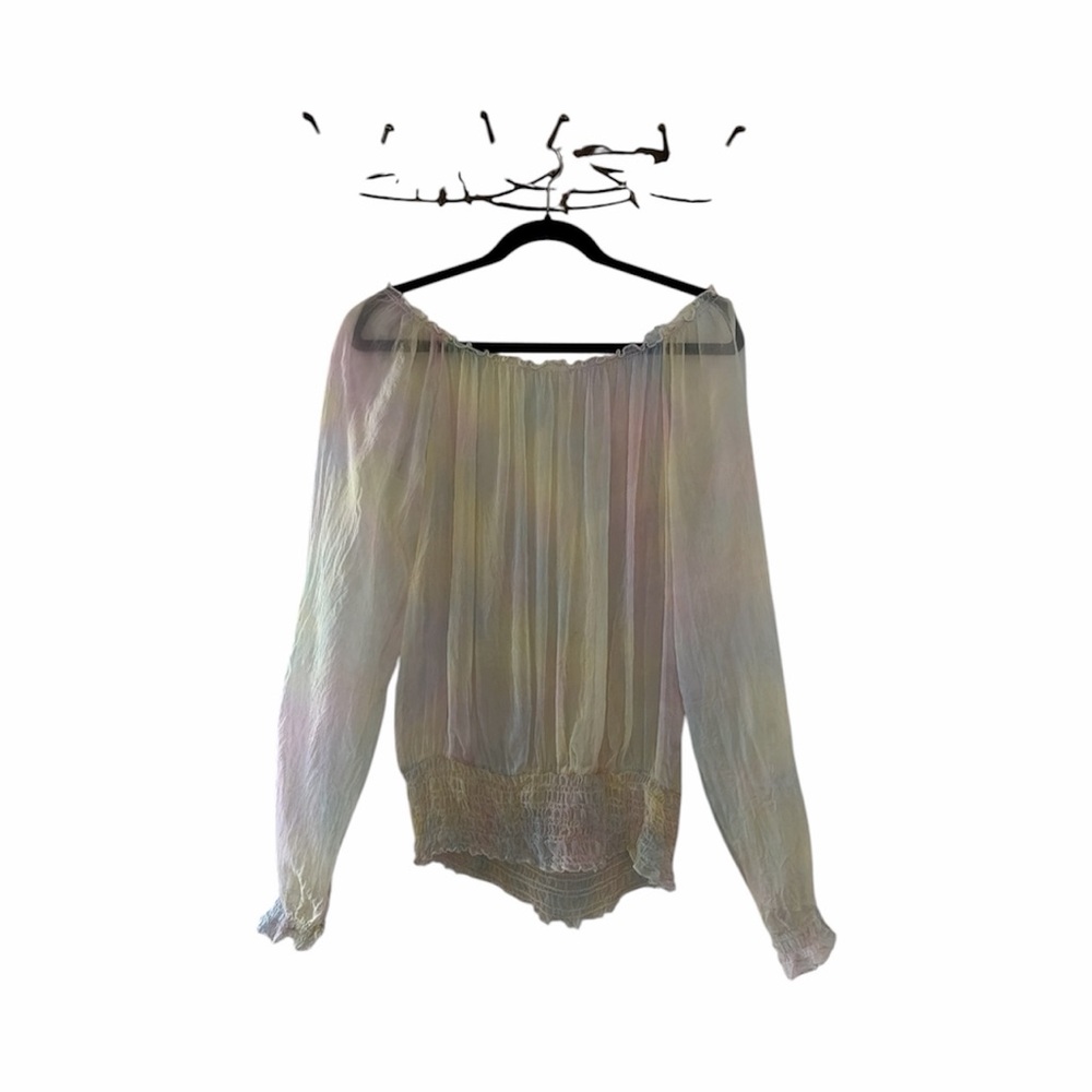 Pastel Silk‎ off the shoulder top
